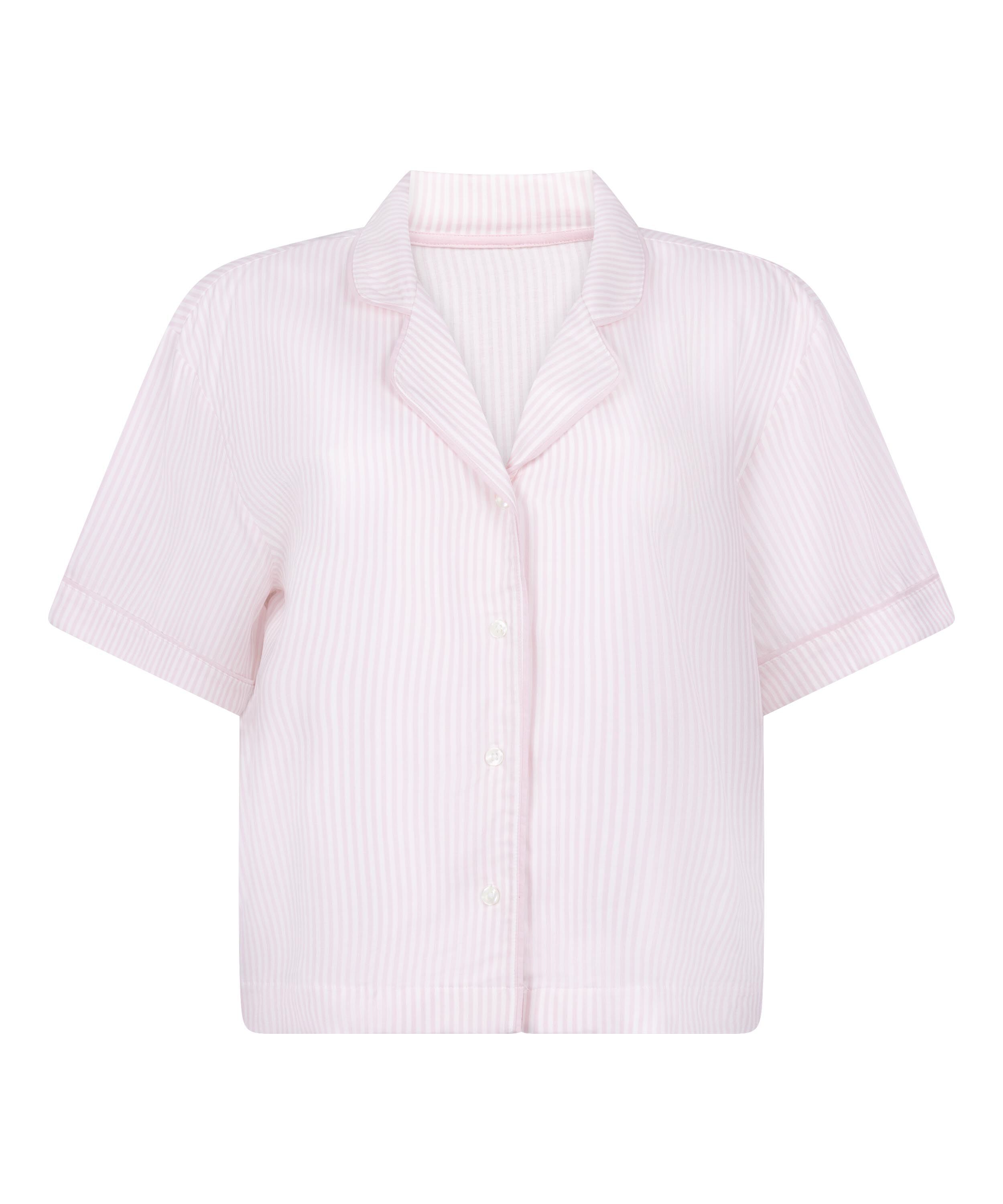 Pyjamasjakke med korte ermer, Rosa