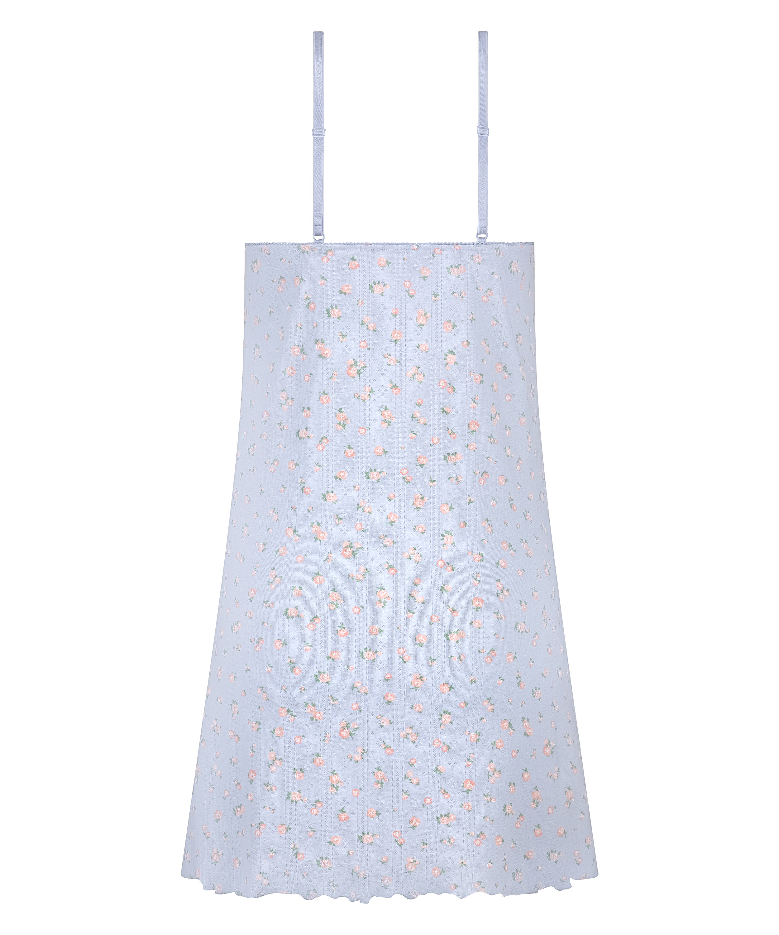 Slipdress Pointelle, Blå, main