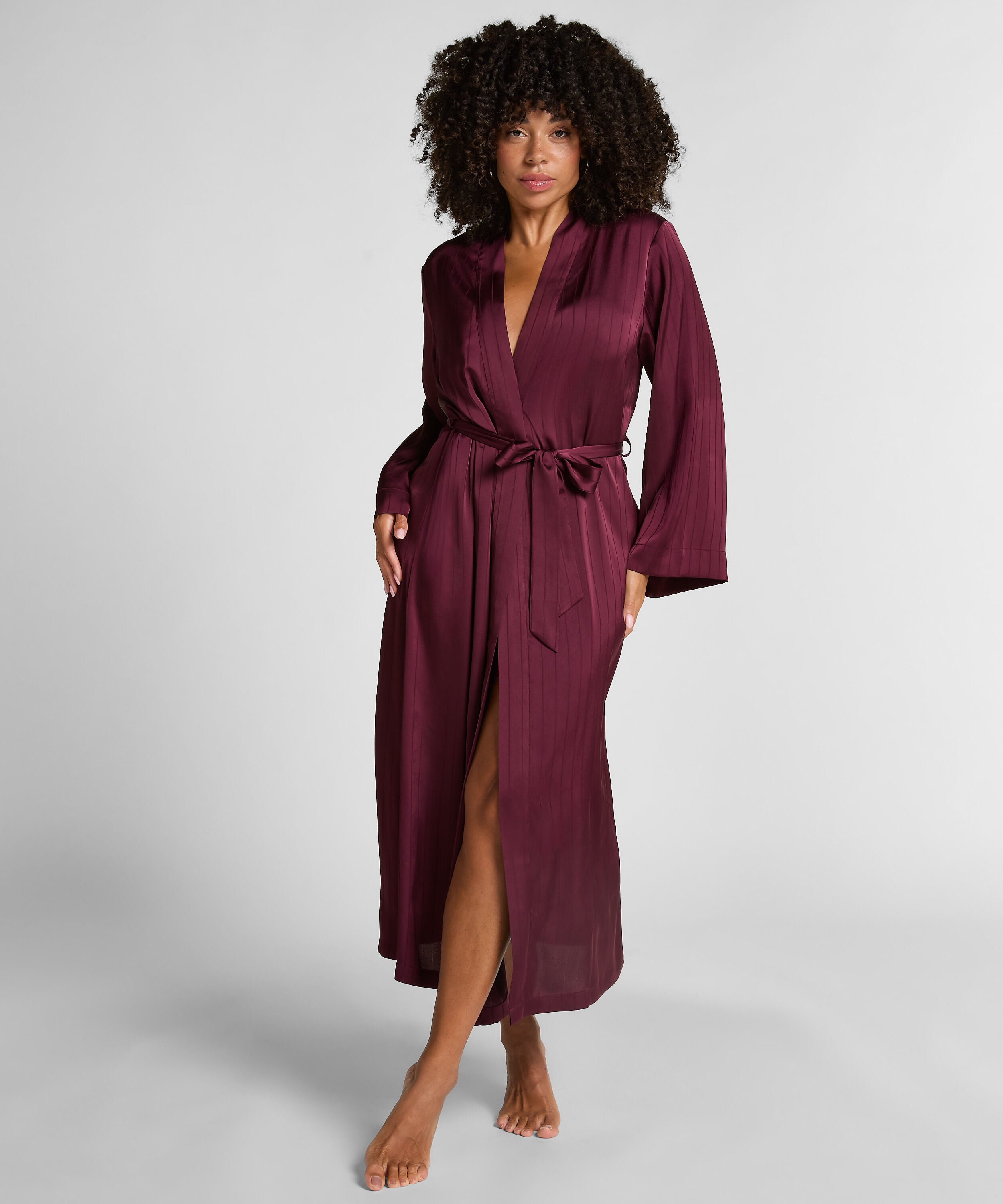 Sateng Pinstripe Kimono, Lilla
