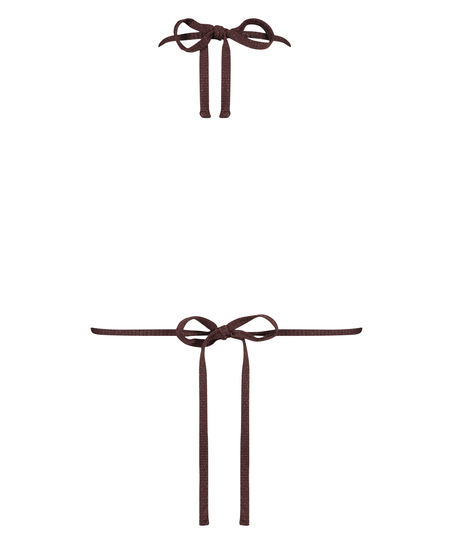 Triangle Bikinitopp Scallop Lurex, Brun