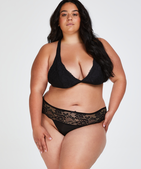 Hipster-string Bianca, Svart