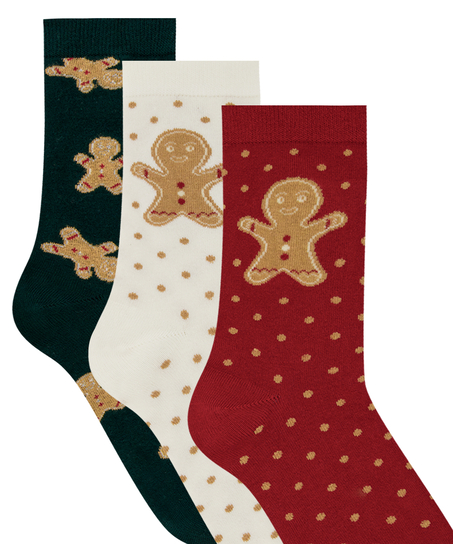 3 par sokker Giftpack, Grønn