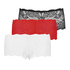 3-Par Rosie boksers, Rød