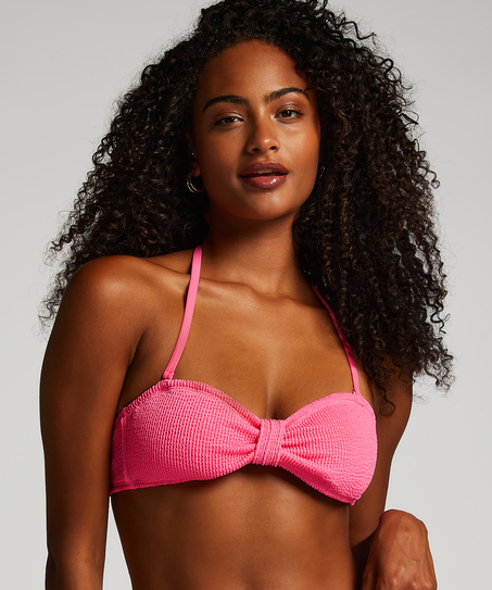 Bandeau Bikinitopp Crinkle, Rosa