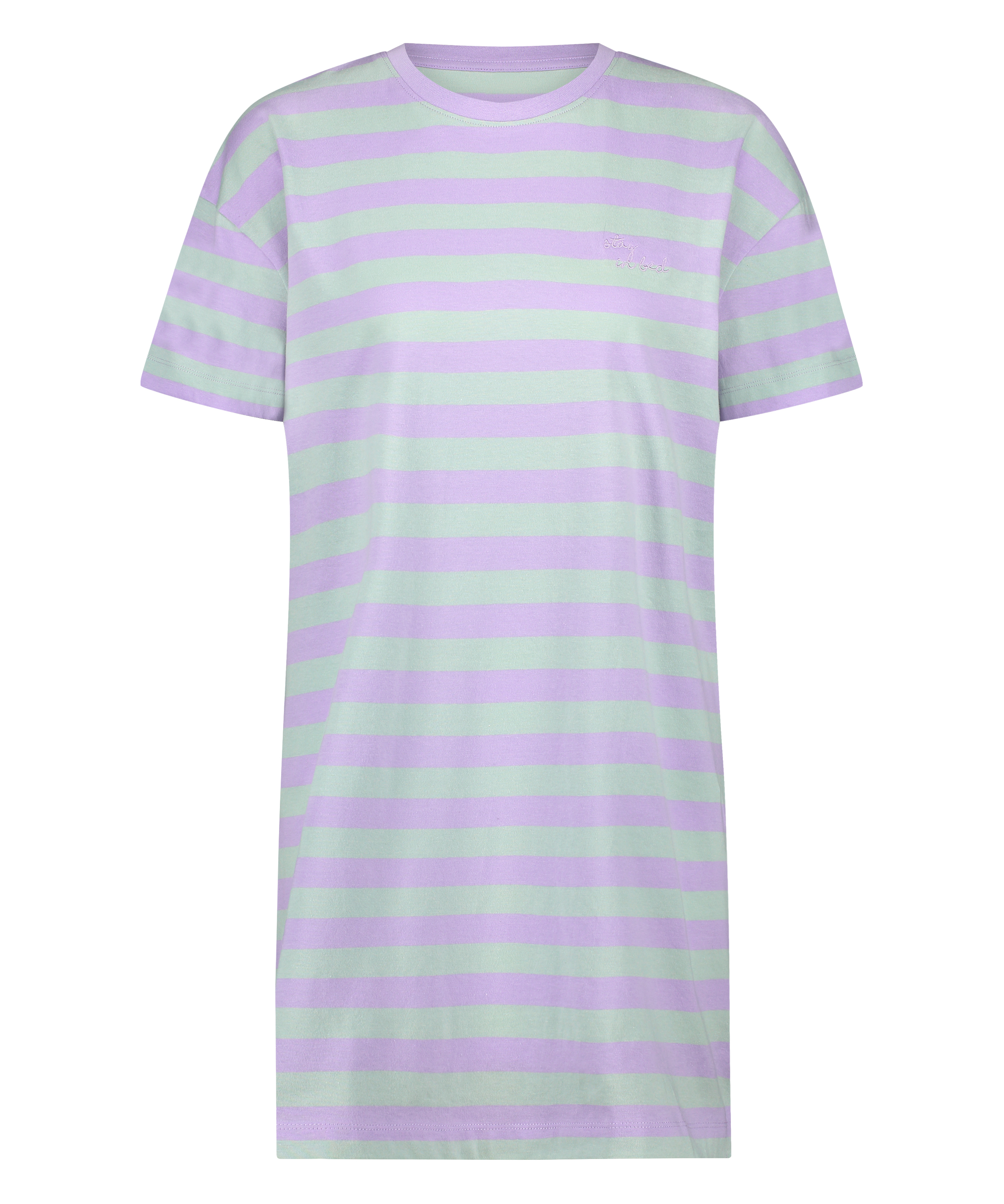 Nattskjorte med rund hals, Grønn, main