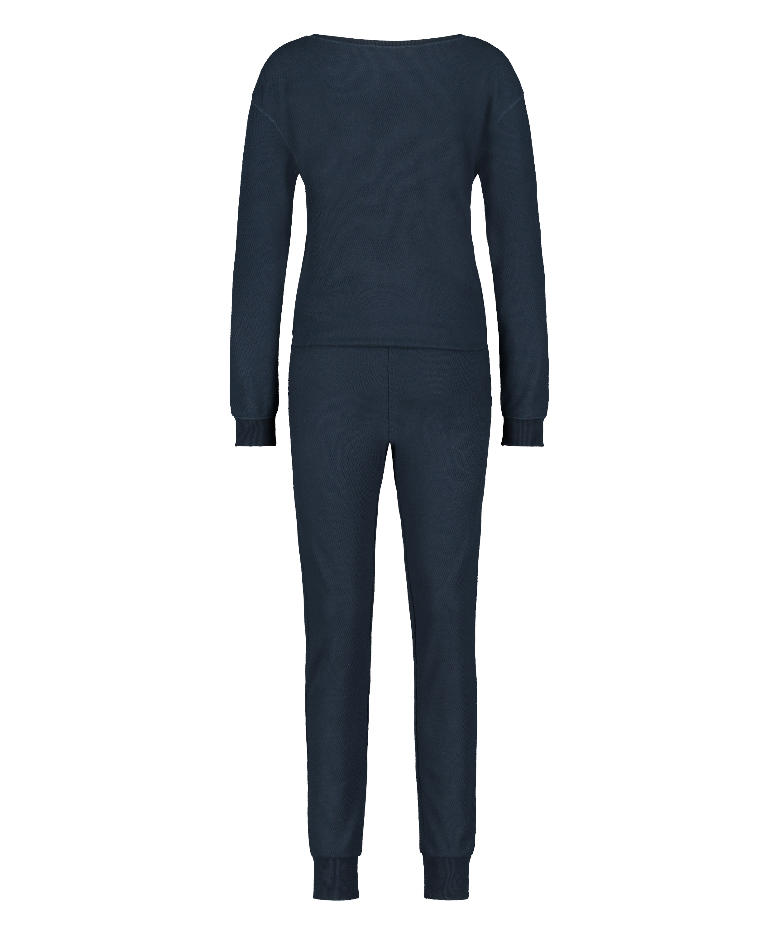 Waffle pyjama set, Blå, main