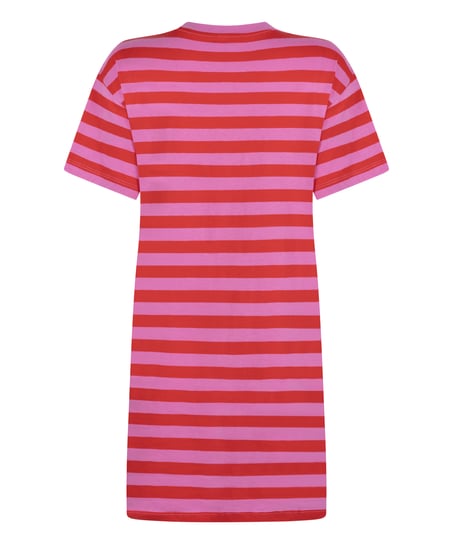 Nattskjorte med rund hals, Rosa