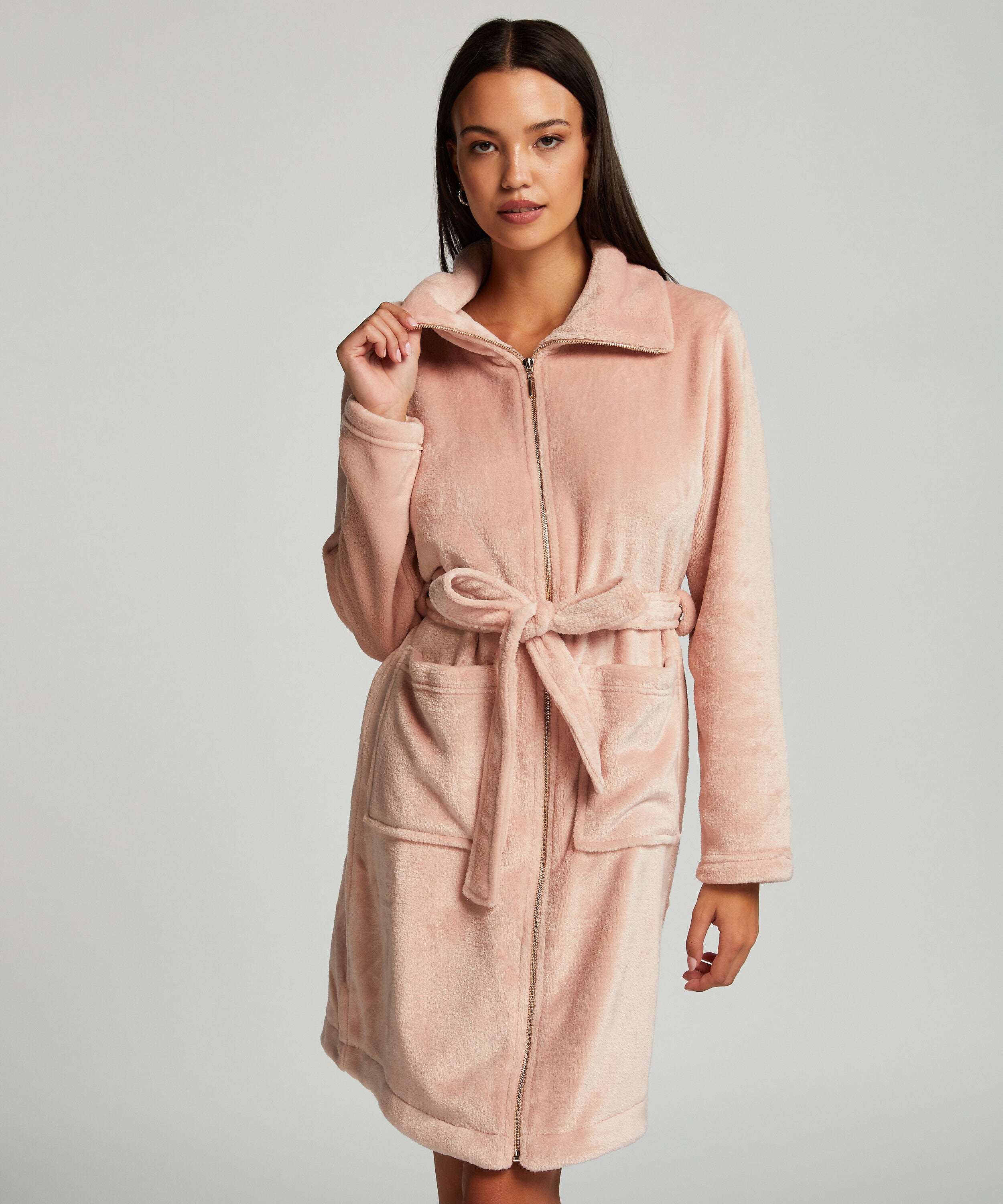 Badekåpe Zip Fleece, Rosa