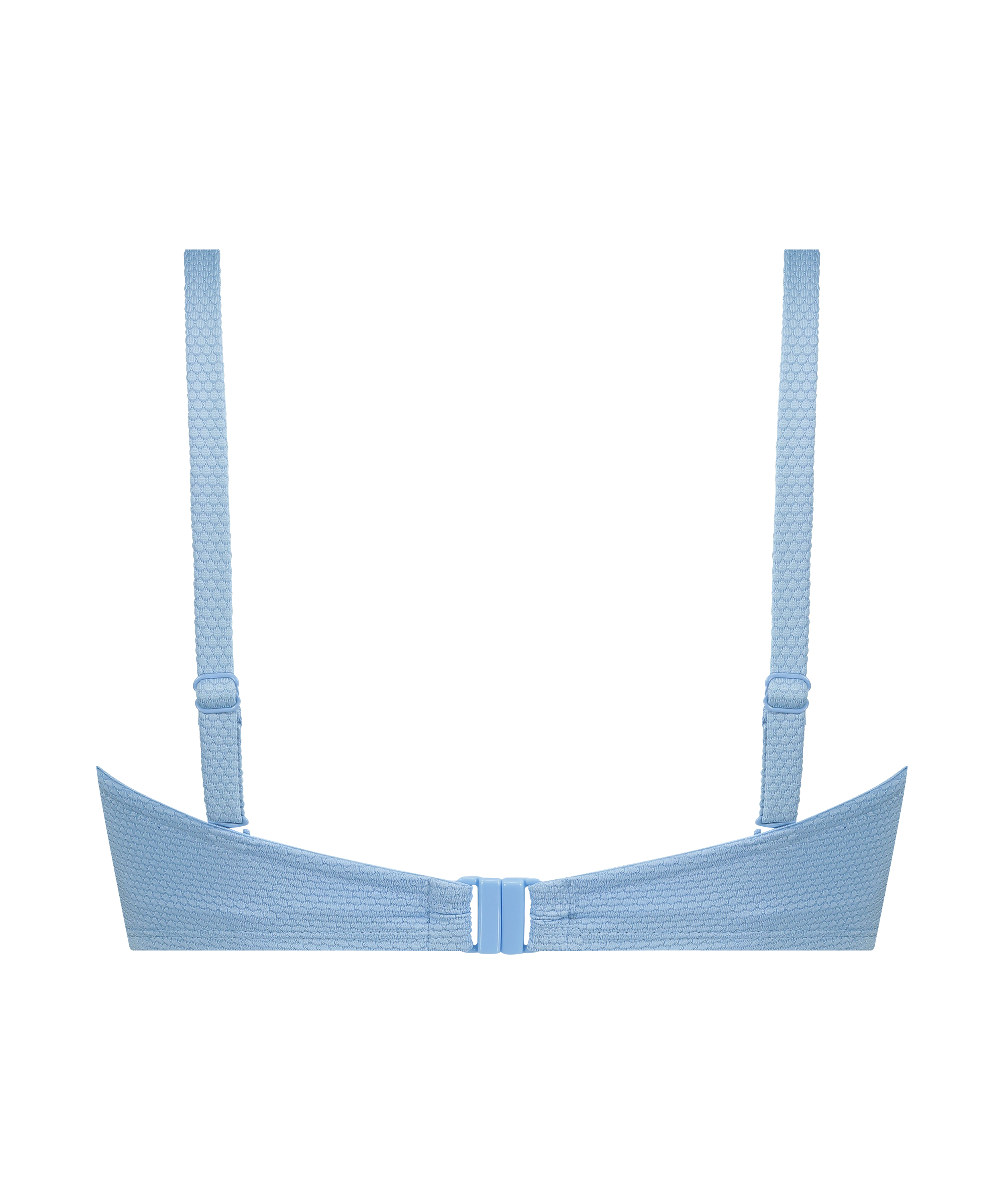 Scallop pushup-bikinitopp med bøyle, skål A – E, Blå, main