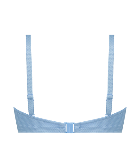 Scallop pushup-bikinitopp med bøyle, skål A – E, Blå