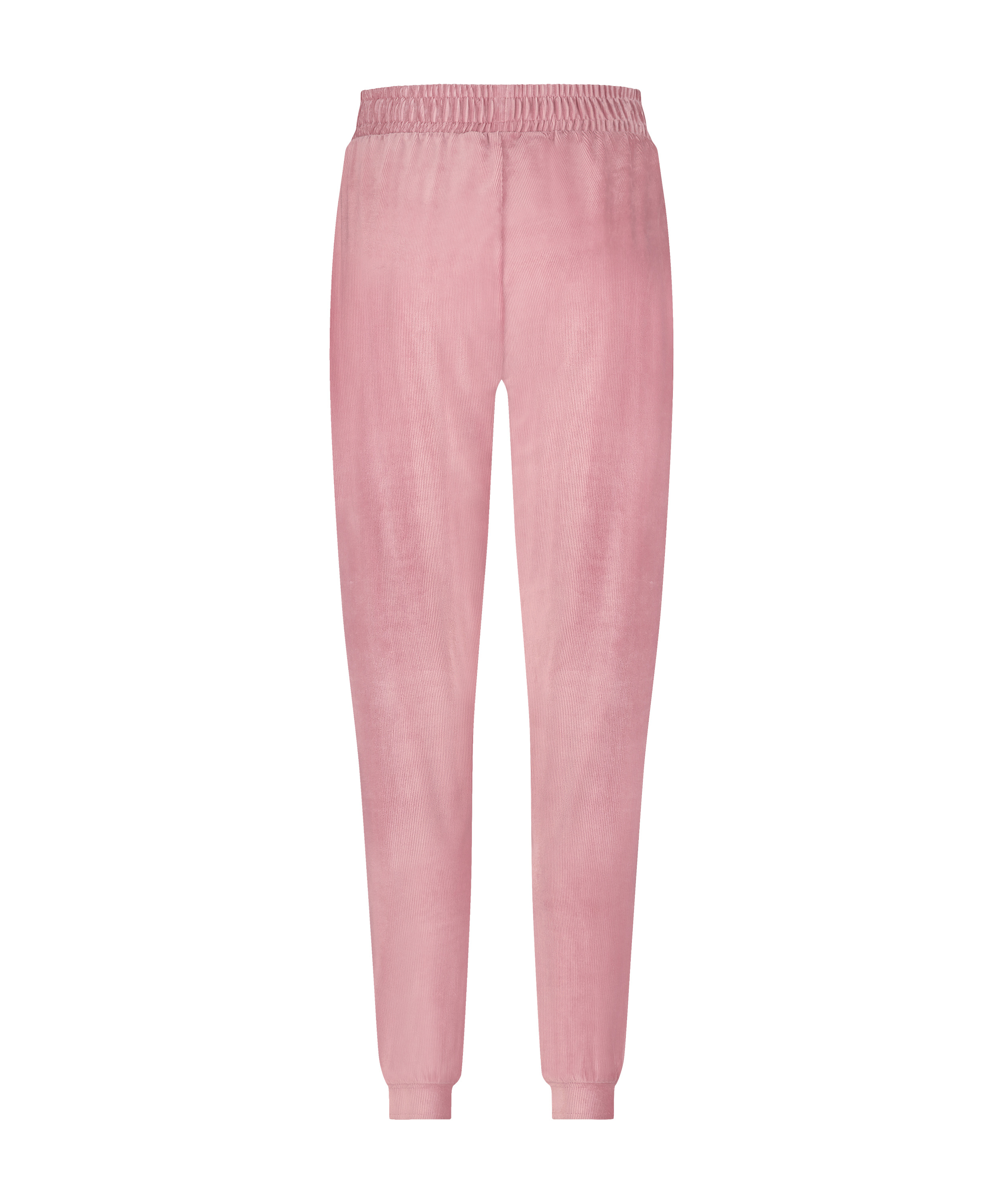 Joggebukser Velours Rib, Rosa, main
