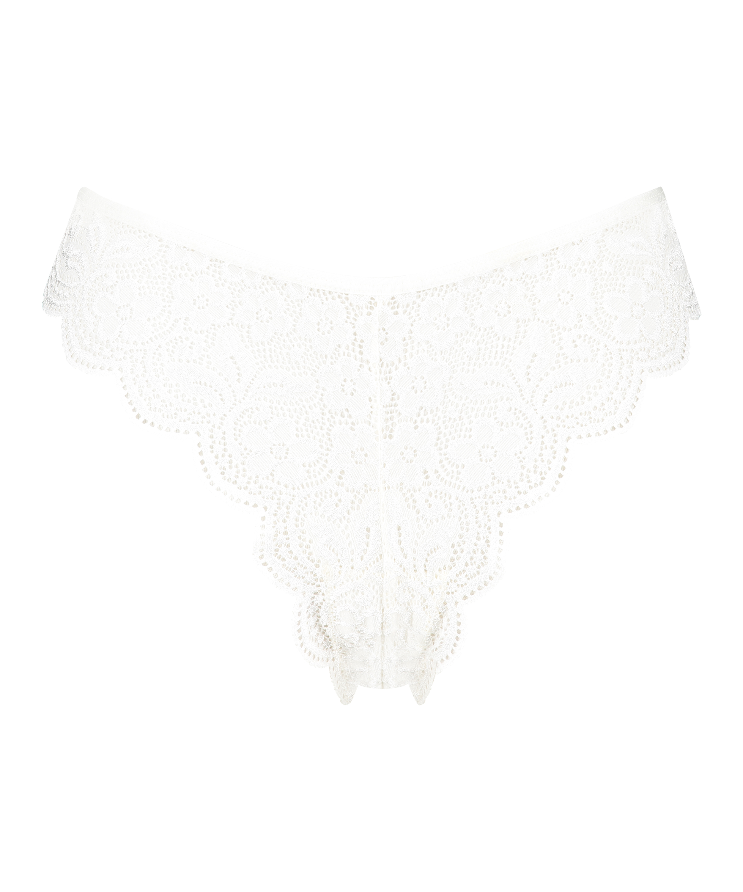 Slip brésilien jambe haute, Hvit, main