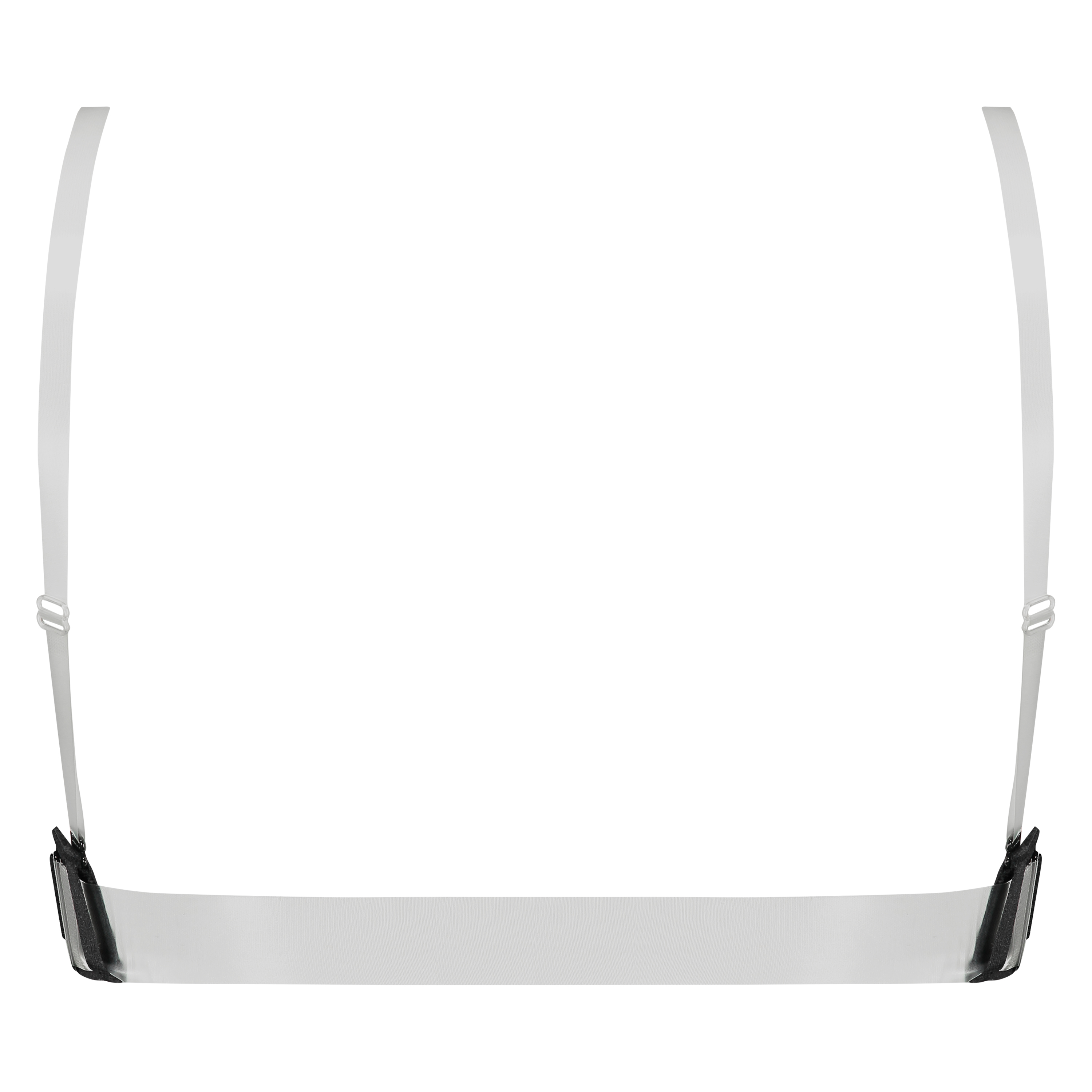 Vattert bh med bøyle stroppefri push-up Transparent Back, Svart, main