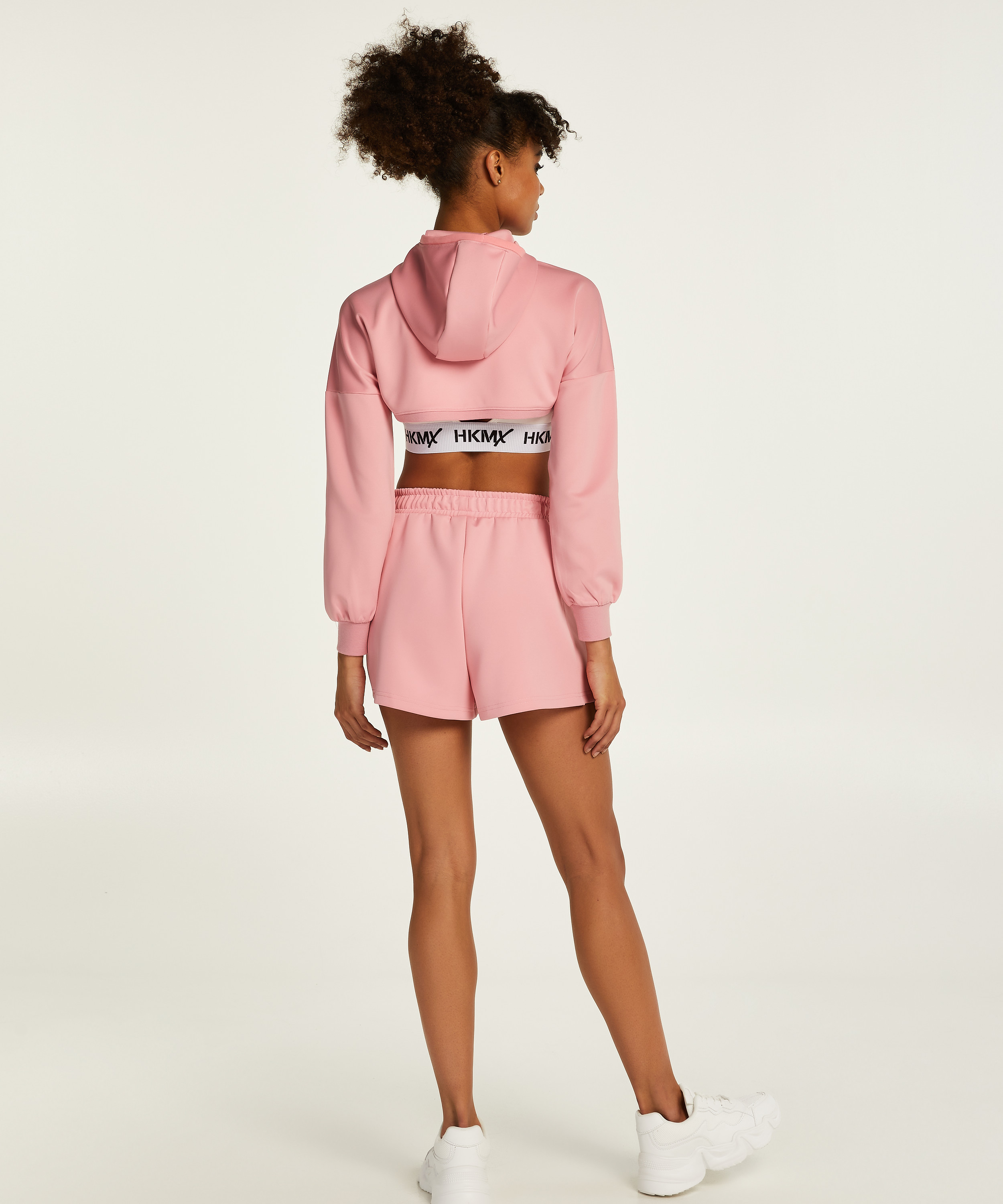 HKMX Hoodie Cropped, Rosa, main