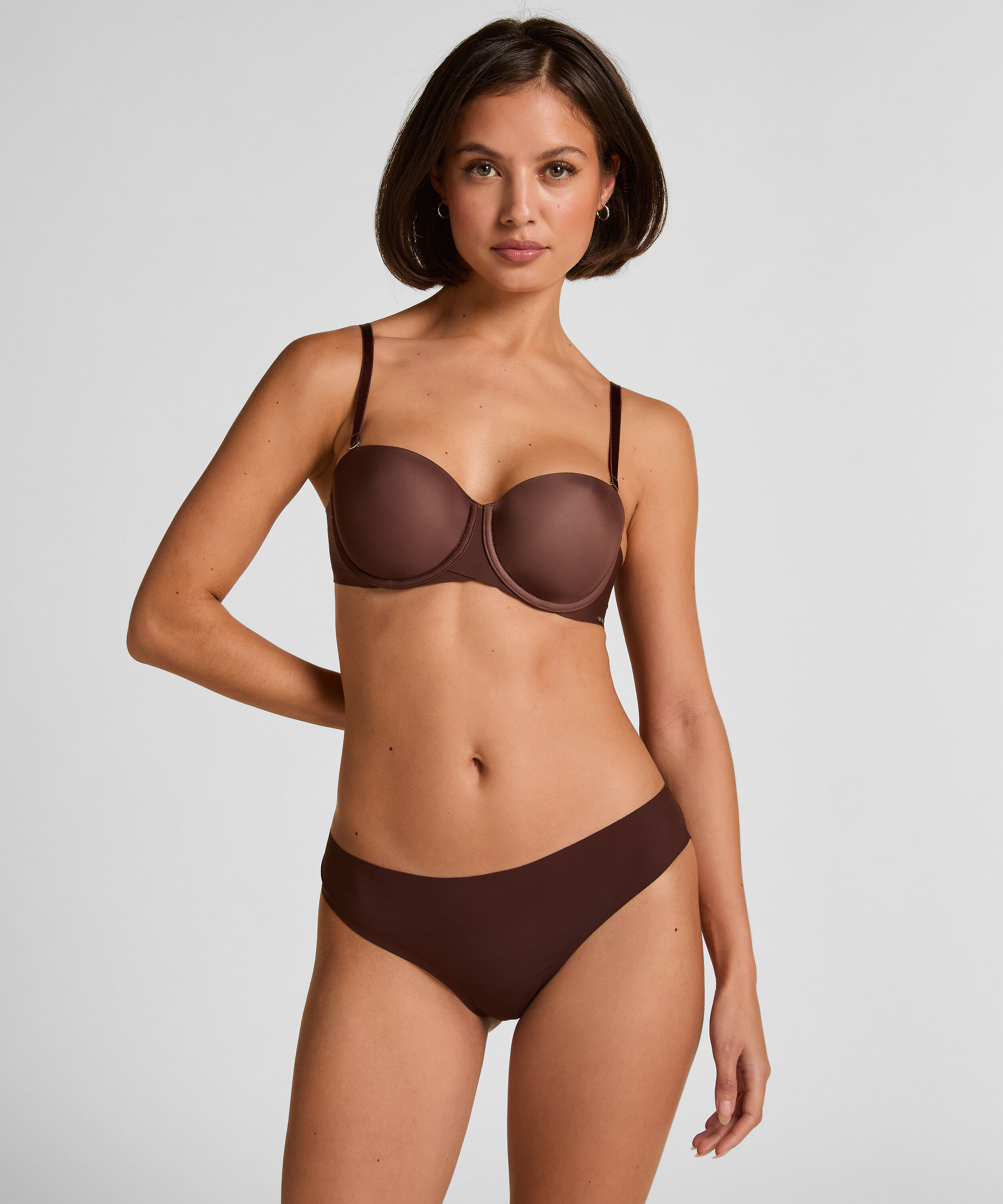 Invisible Brasiliansk truse Fishnet, Brun