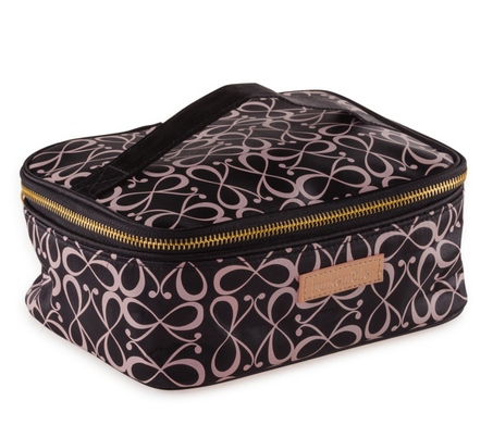 Satin Vanity case Midi, Rosa