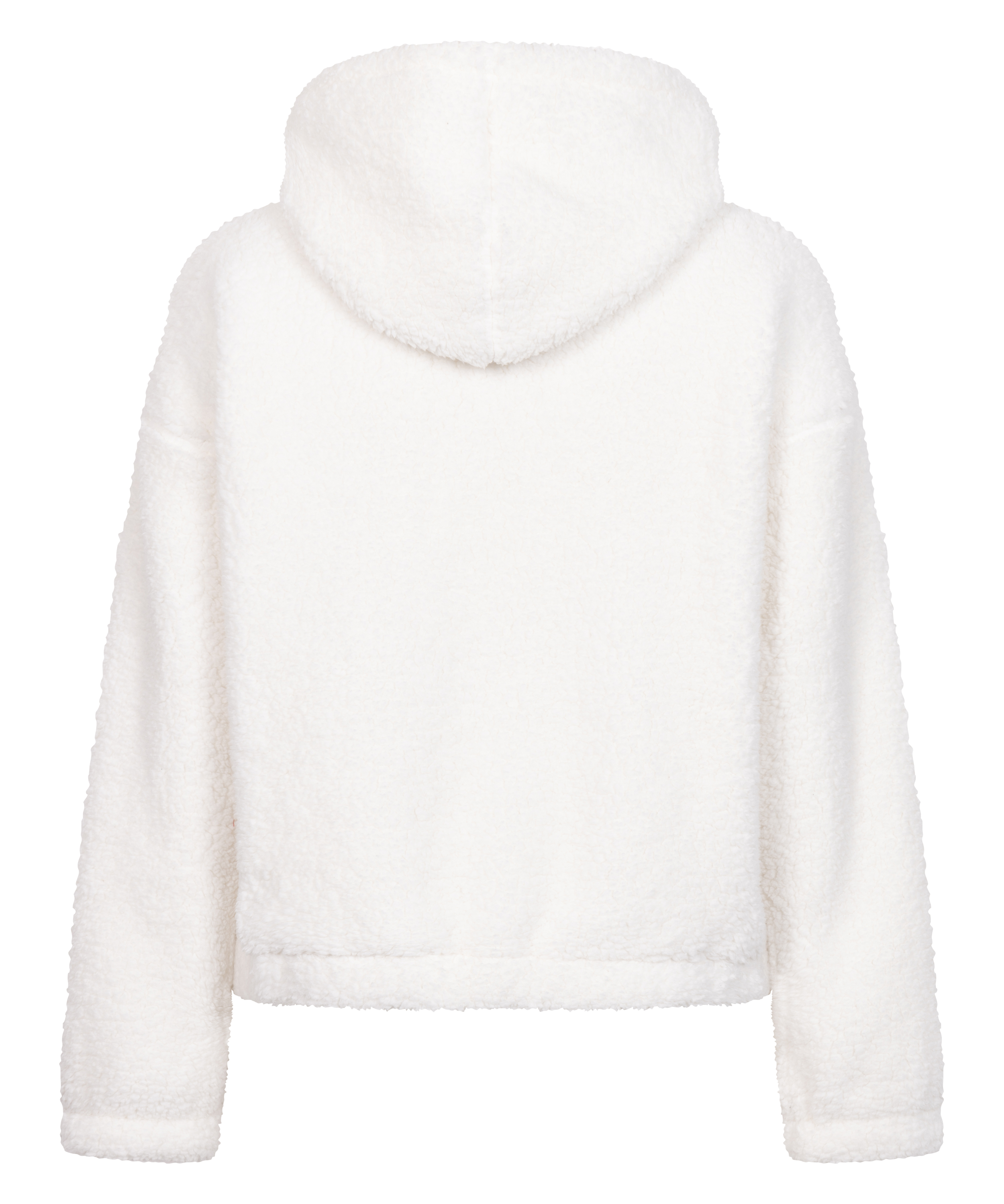 Fleece Snuggle hettegenser, Hvit, main