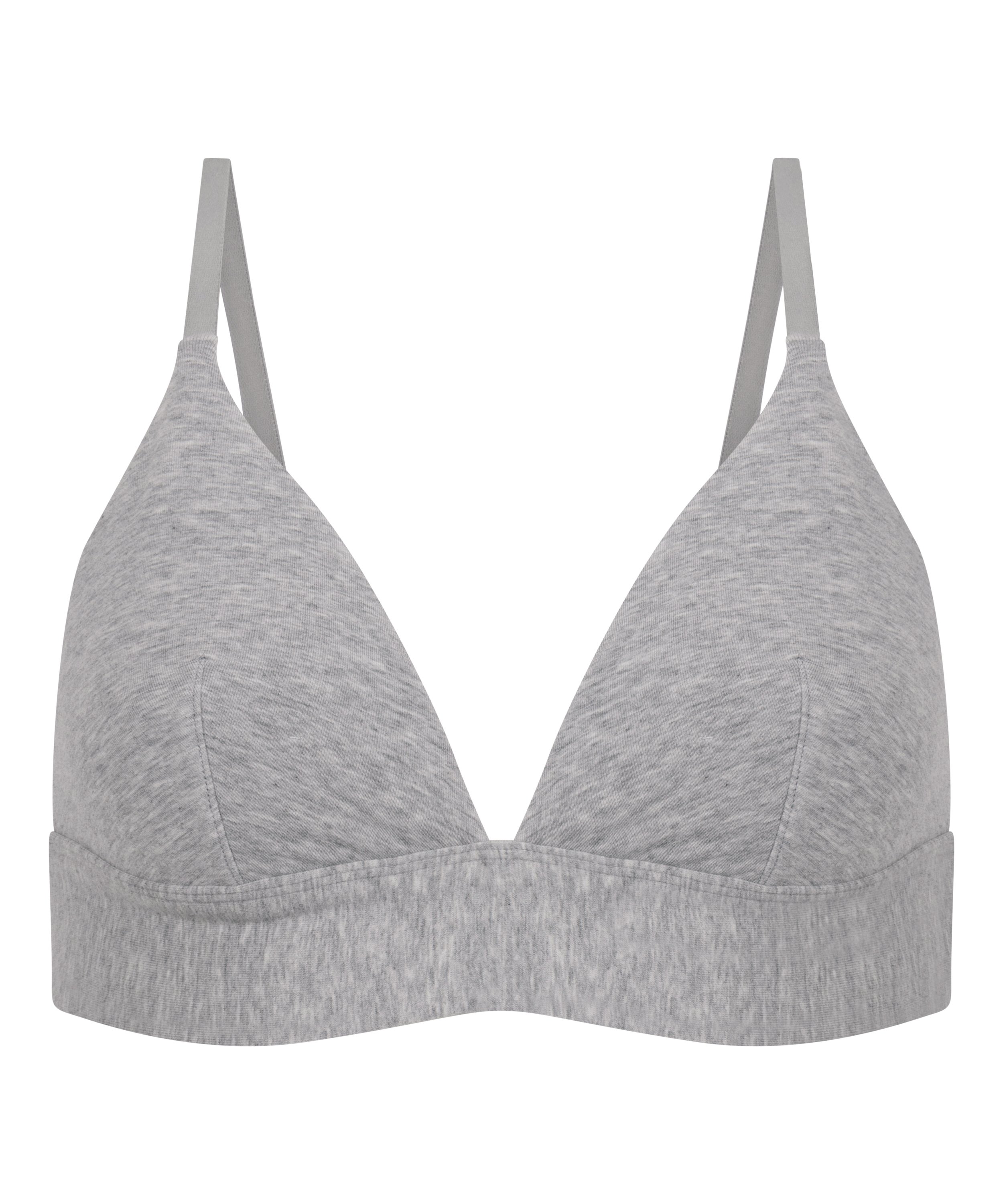 Bralette i bomull, Gr&aring;, main