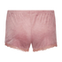 Velvet lace shorts, Rosa