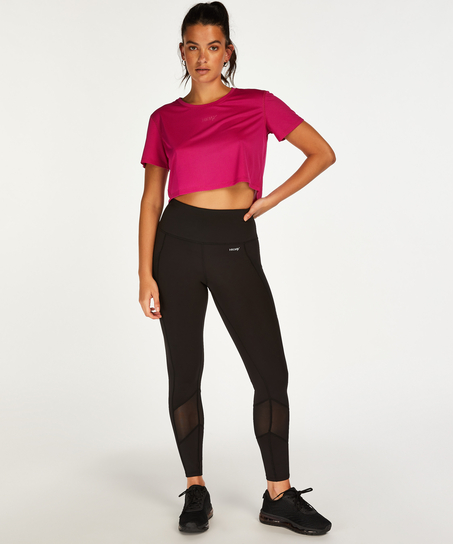 HKMX Crop-topp Mesh, Rosa
