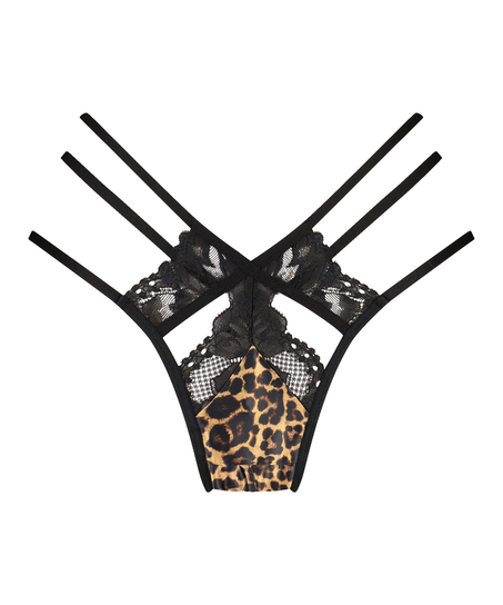 Braziliansk truse &aring;pent skritt Ellie, Svart