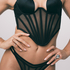 Bustier Paige, Svart