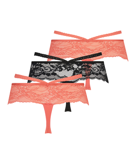 3-pakning boxer g-streng Francesca, Oransje