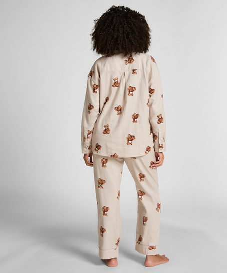 Jakke flanelltwill bj&oslash;rn, Beige