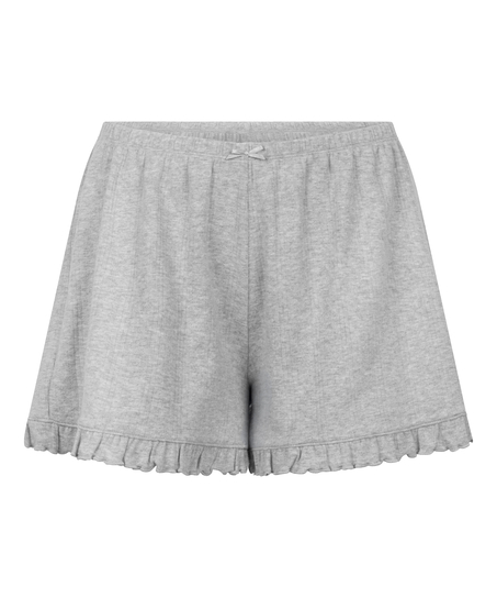 Shorts Pointelle, Grå