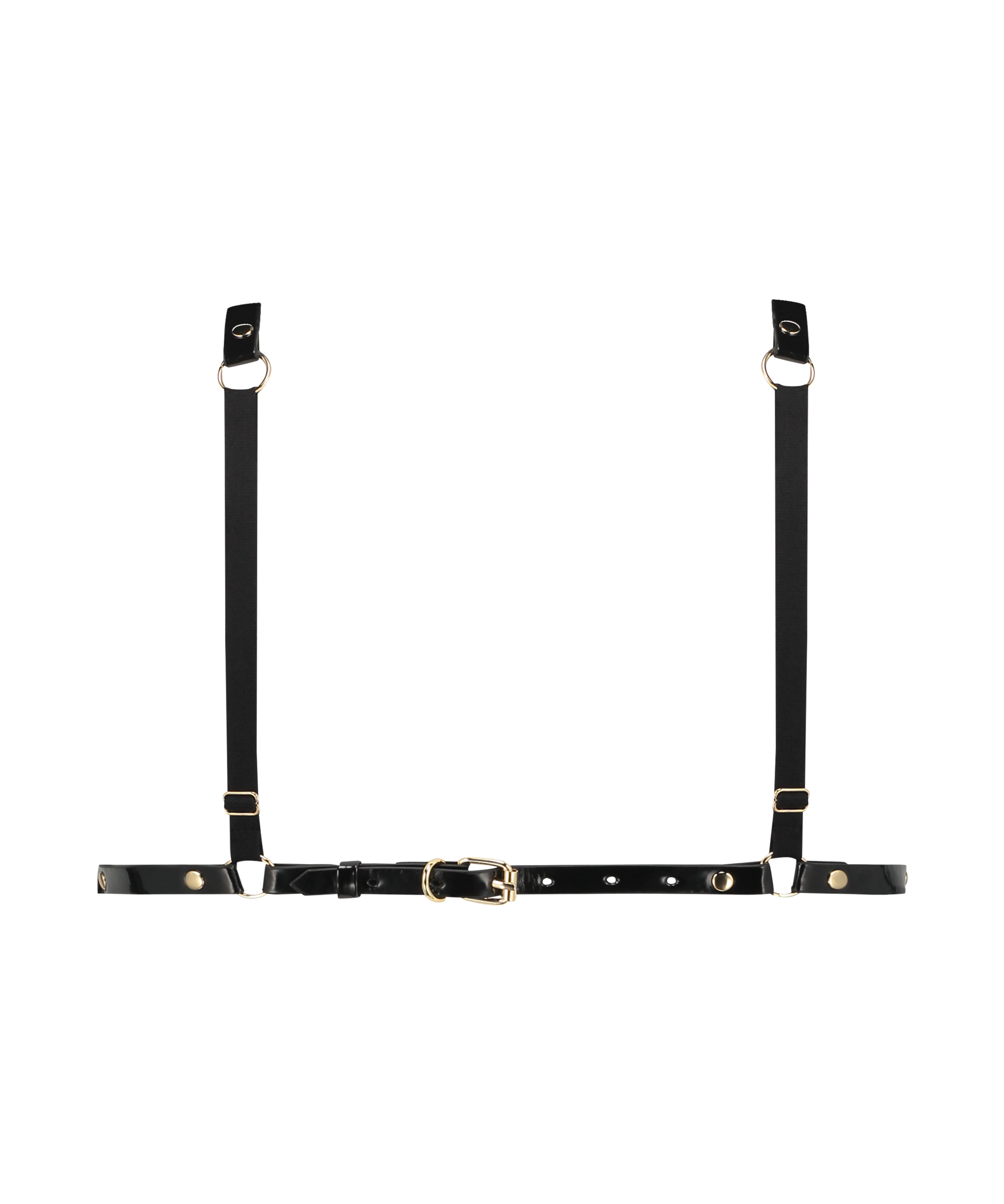 Bralette i imitert skinn, Svart, main