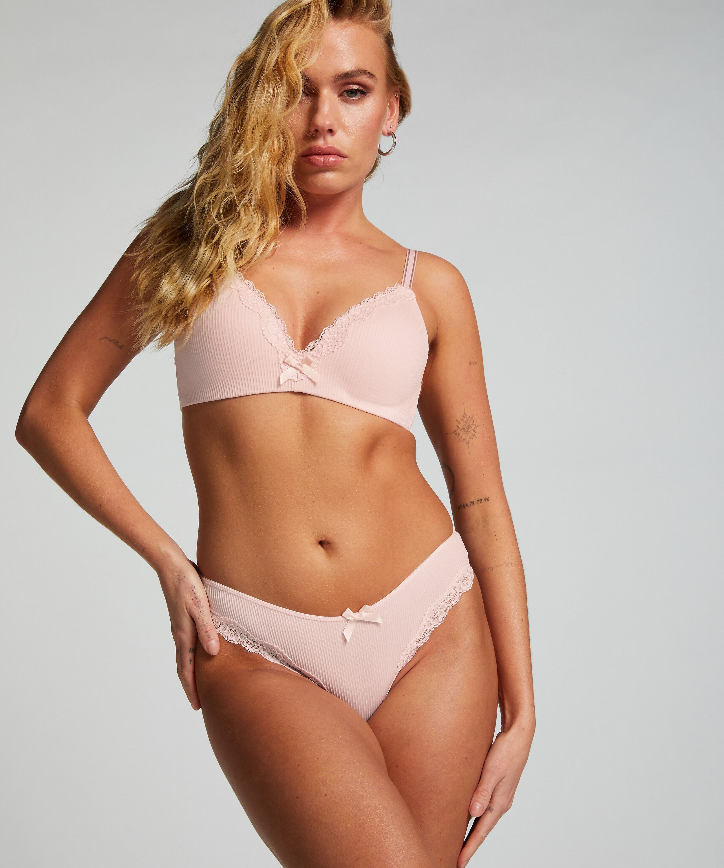 Vattert bh uten bøyle Lola, Rosa