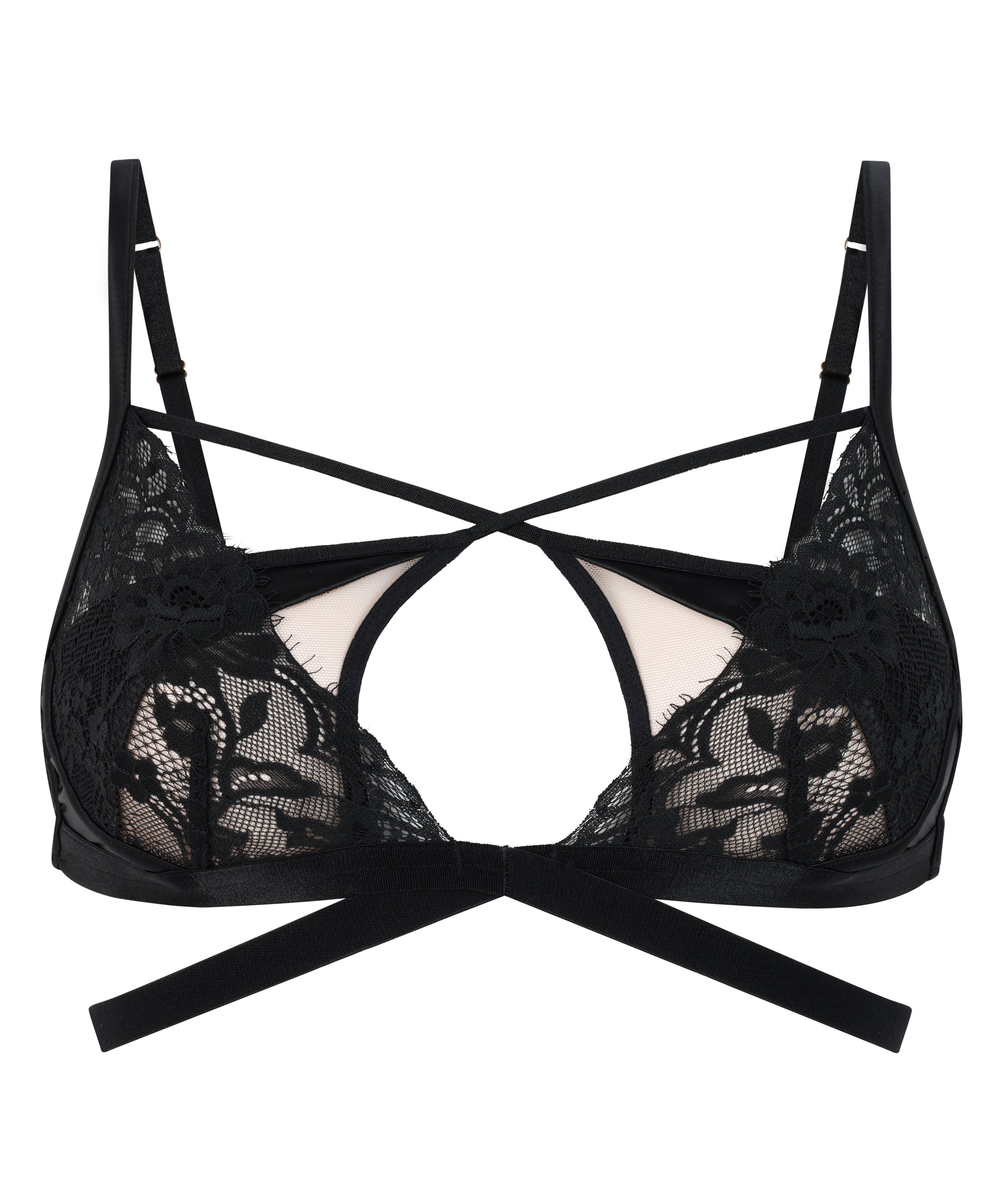 Bralette Nisha, Svart, main