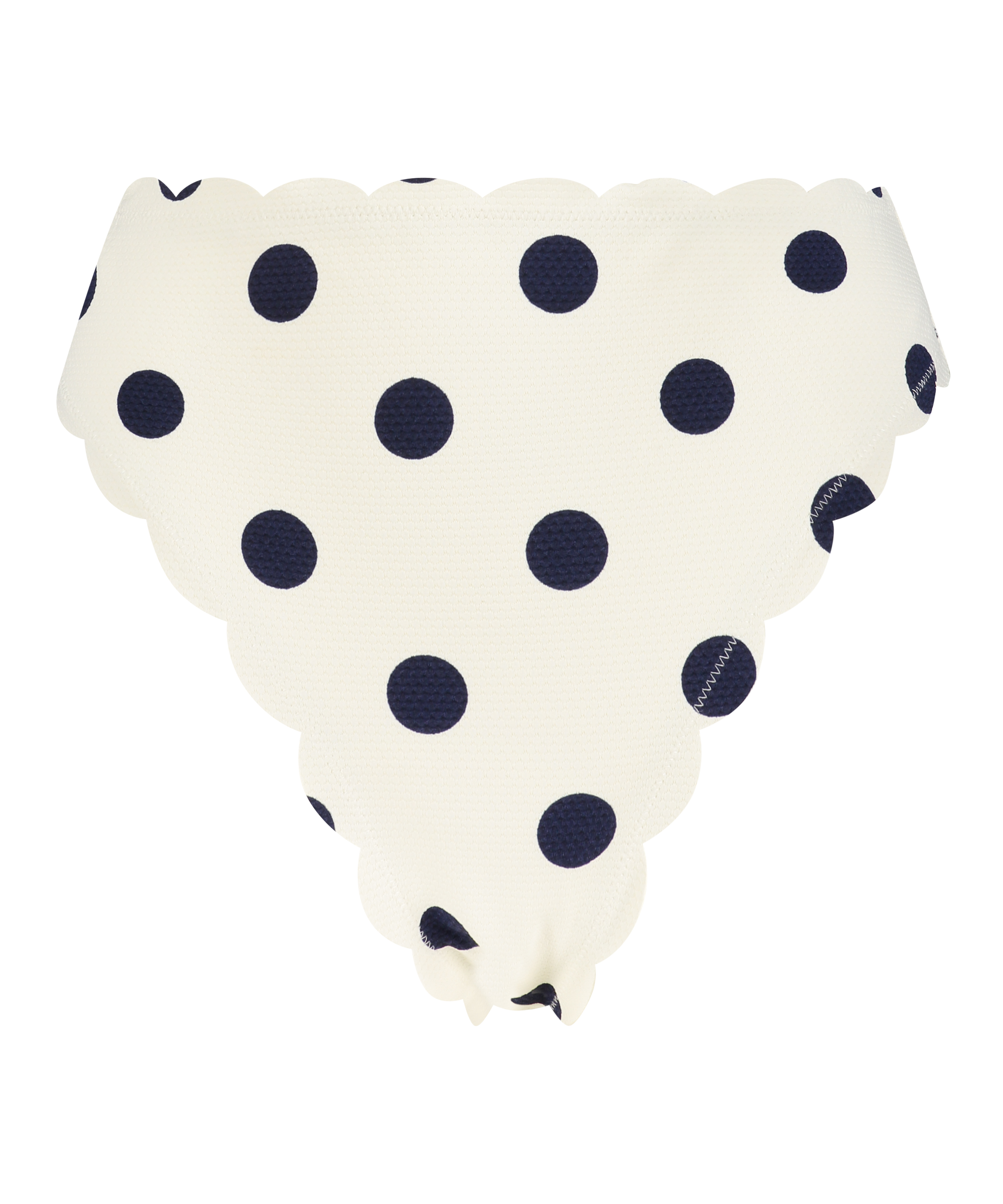 Scallop bikinitruse med h&oslash;y skj&aelig;ring, Hvit, main