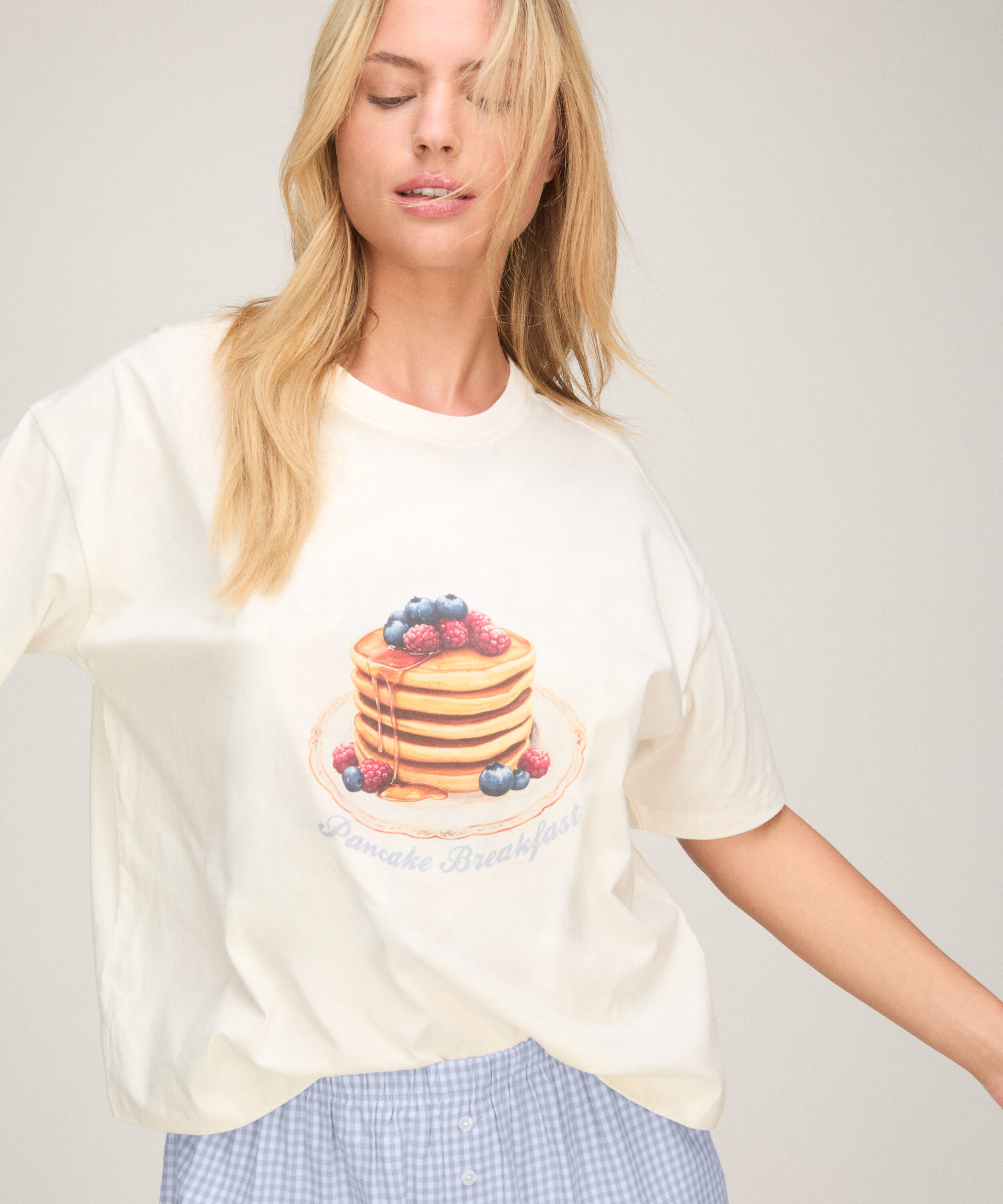 Pyjamassett med Shorts og T-skjorte
