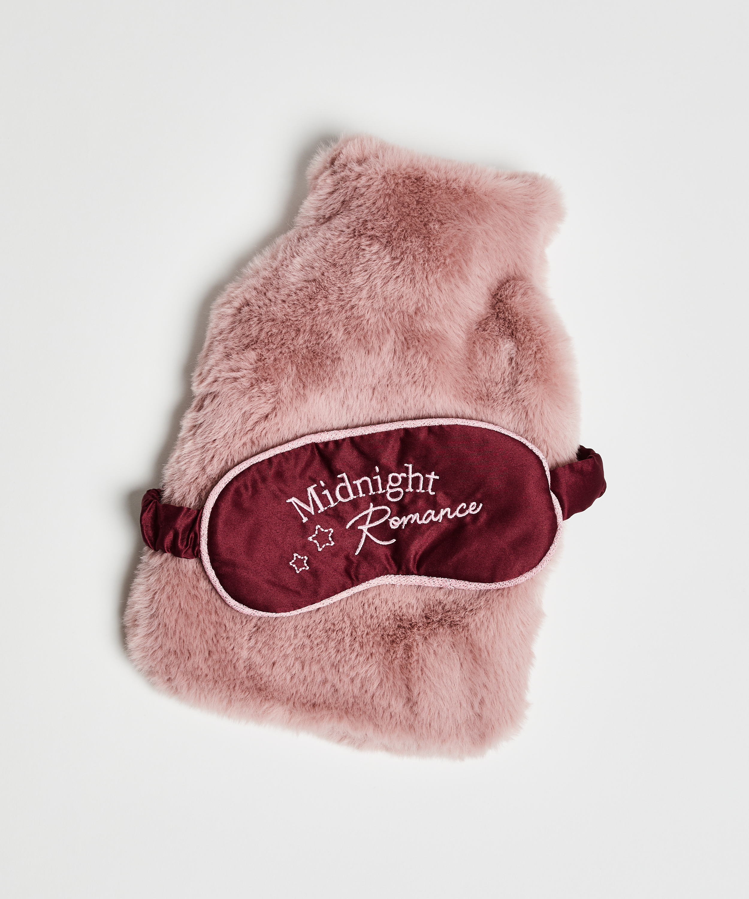Hot Water Bottle And Eye Mask Set, Rosa, main