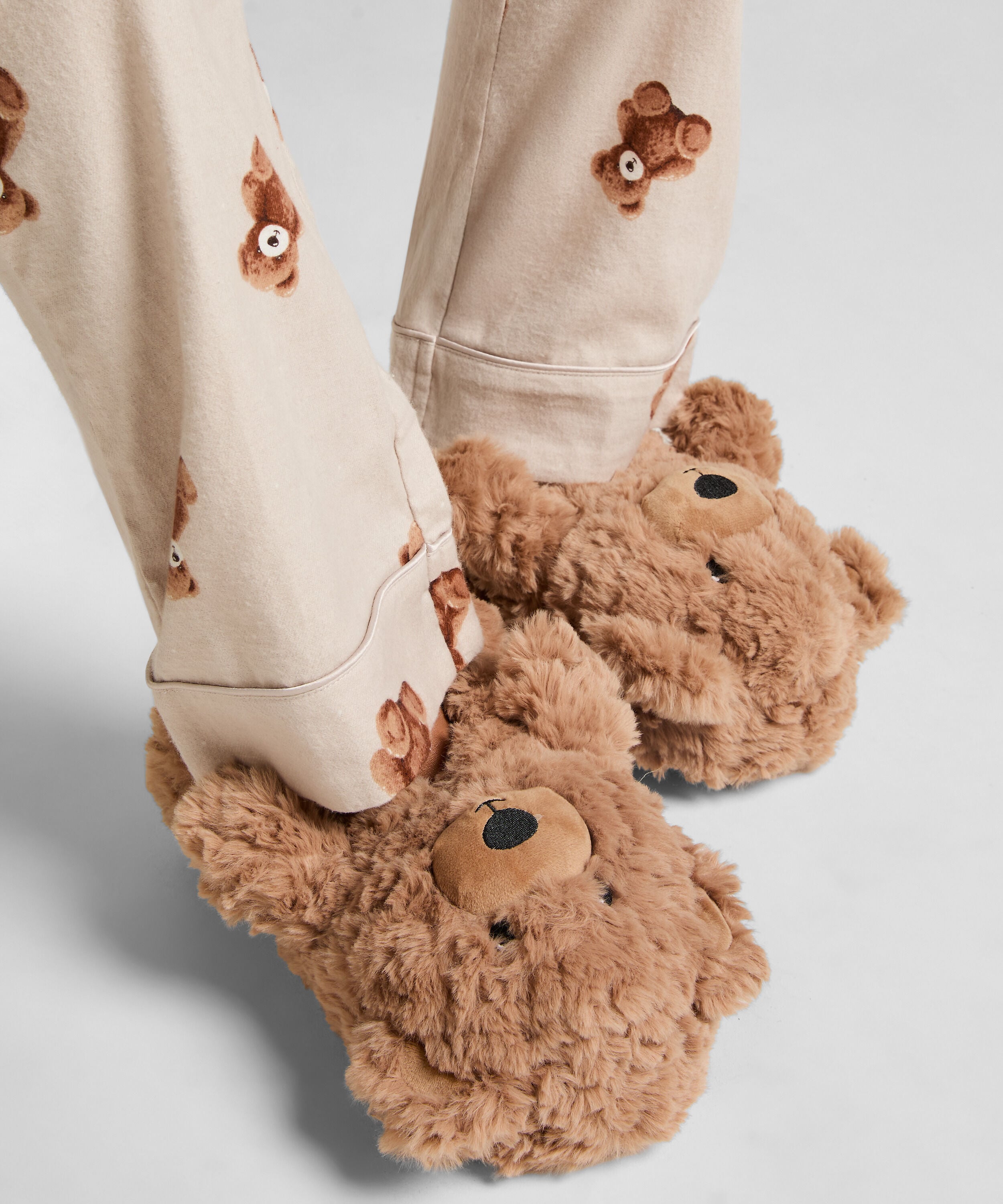 Tøfler Bamse, Beige