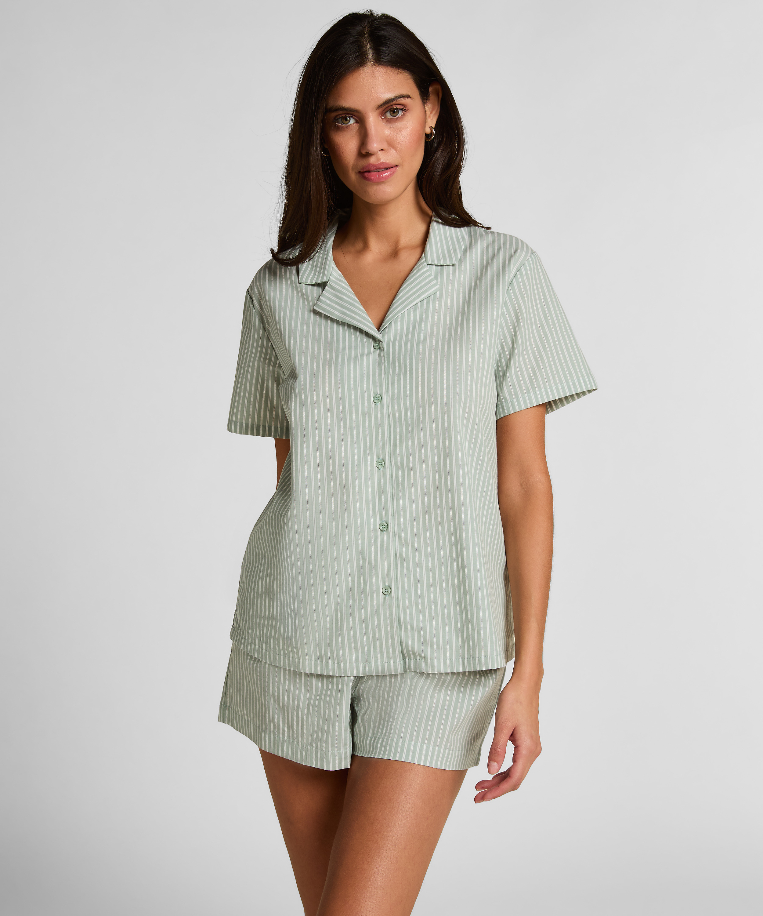 Jacket Woven Stripe, Gr&oslash;nn, main