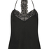 Cami top Satin, Svart