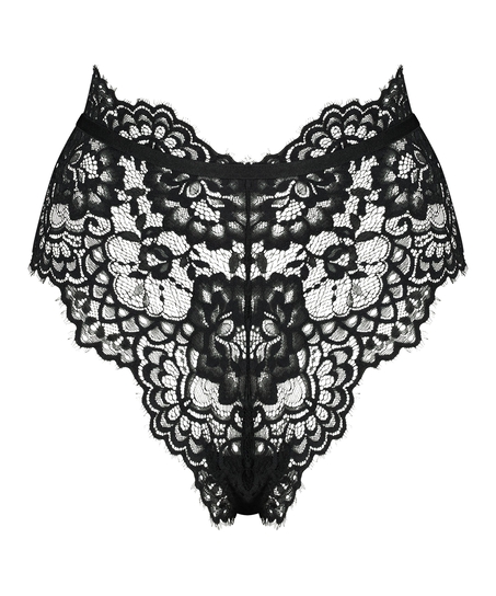 Marilyn high leg brasiliansk truse, Svart