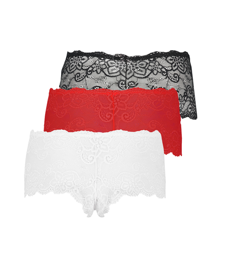 3-Par Rosie boksers, Rød