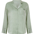 Langermet jakke i sateng Ayla, Grønn