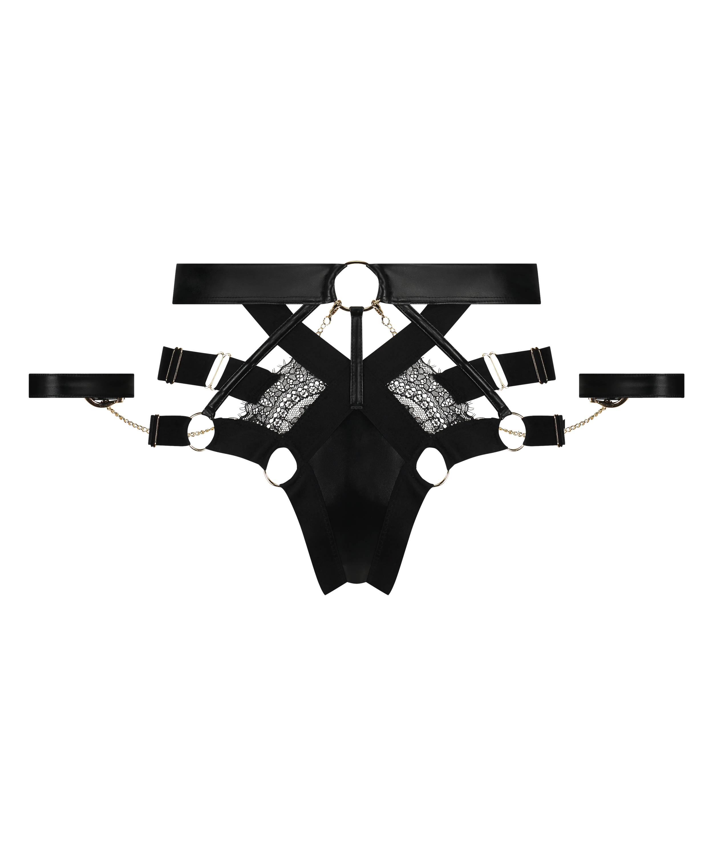 Faye high leg brasiliansk truse, Svart, main