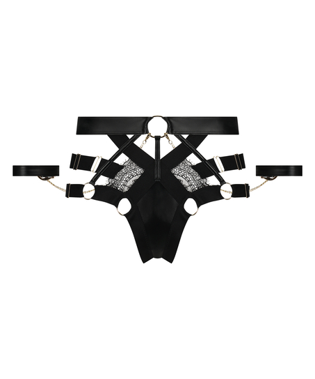 Faye high leg brasiliansk truse, Svart