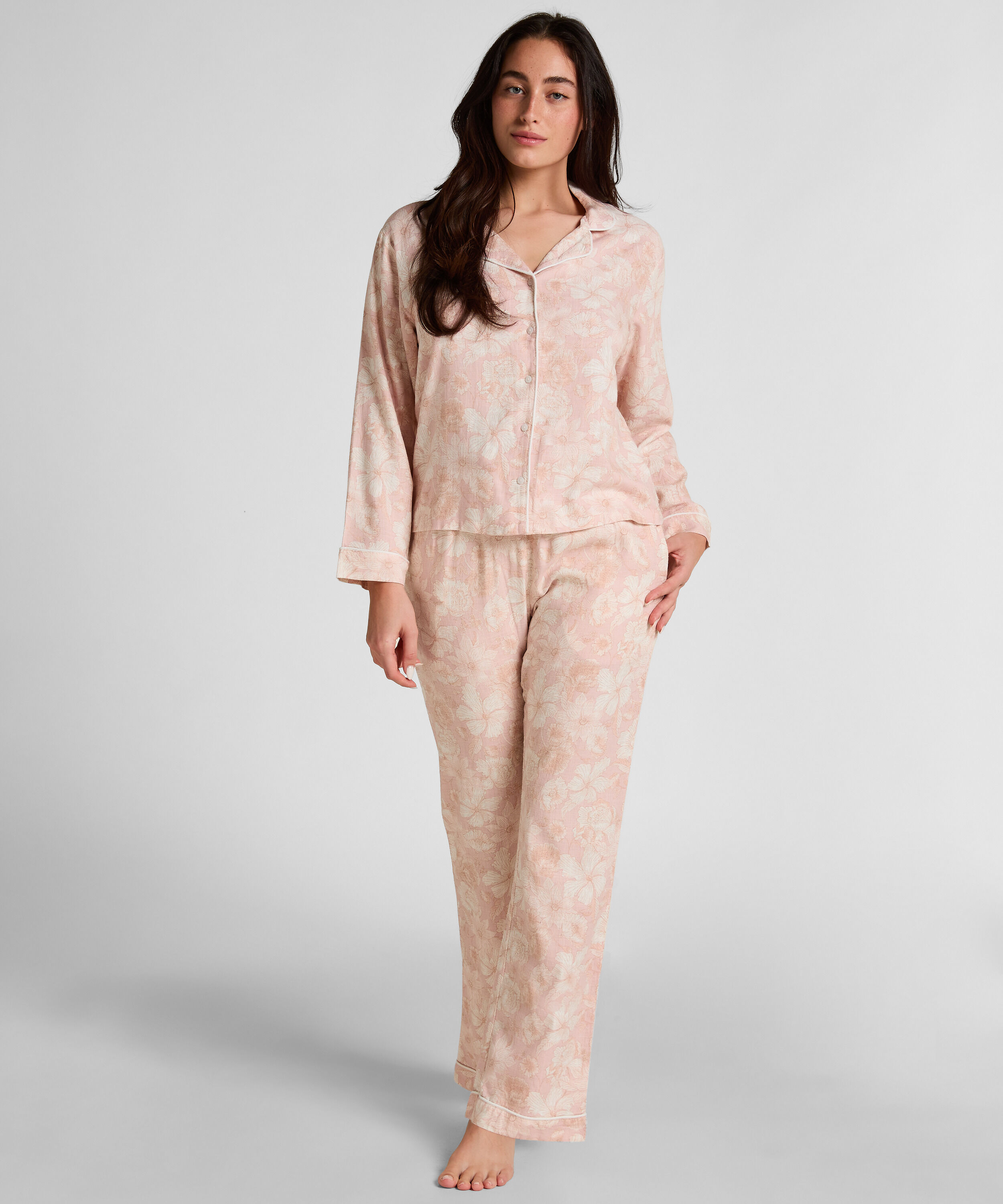 Lin Pyjamasjakke med Blomstermønster