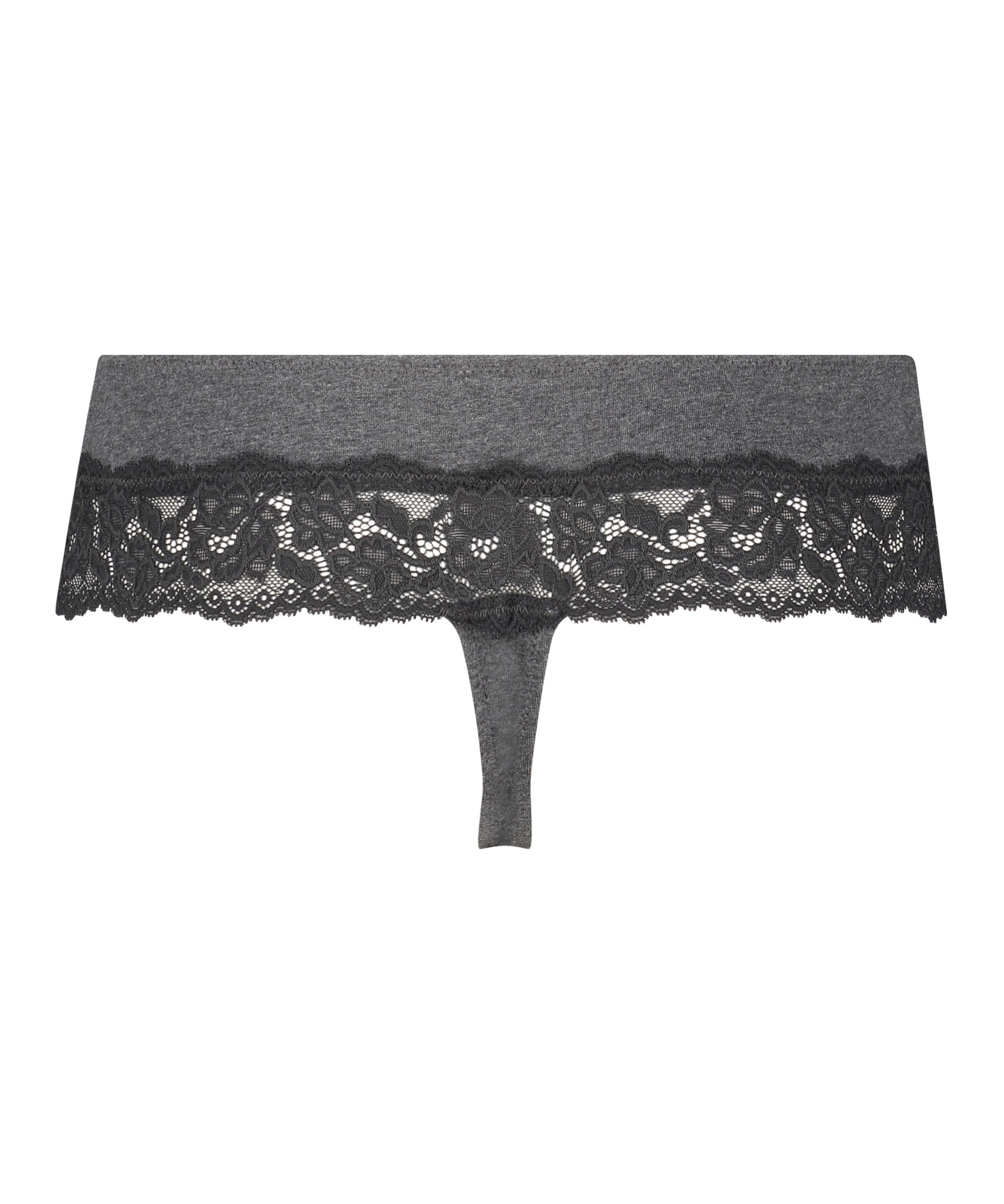 Hipster-string i bomull, Grå, main