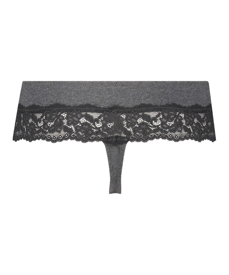 Hipster-string i bomull, Grå