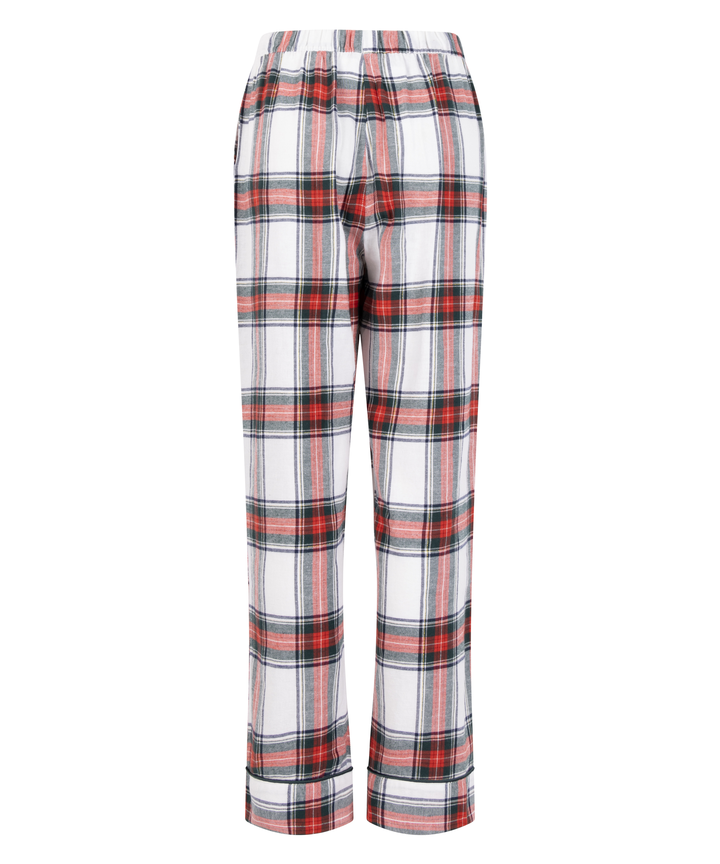 Flannel pysjamasbukse, Hvit, main