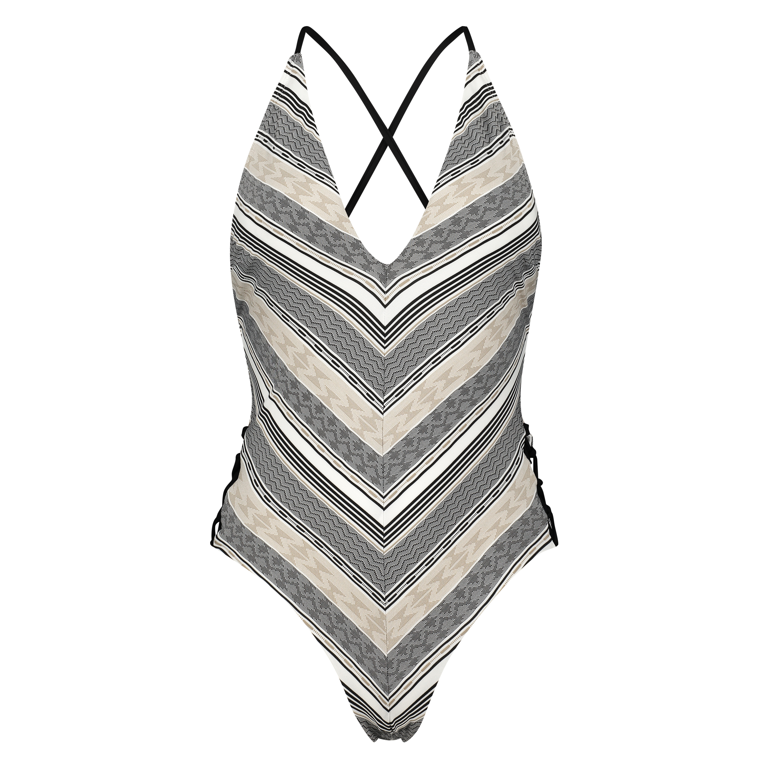 Jacquard Goddess Swimsuit Doutzen, Svart, main