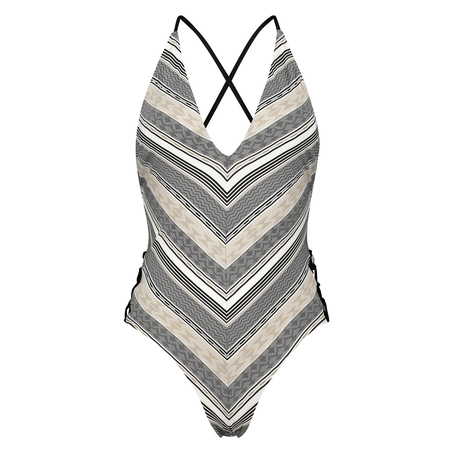 Jacquard Goddess Swimsuit Doutzen, Svart