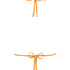 Triangle Bikinitopp Scallop Lurex, Oransje